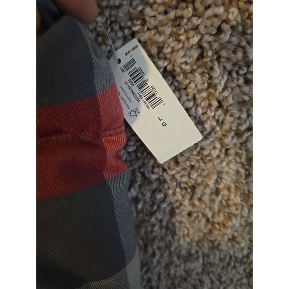 Old Navy Puffer Vest Womans Large Jacket Plaid Quilted Red Thick Full Zip - Picture 2 of 6